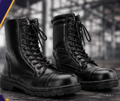 Black lace-up boots from the Ital Shoe footwear catalogue